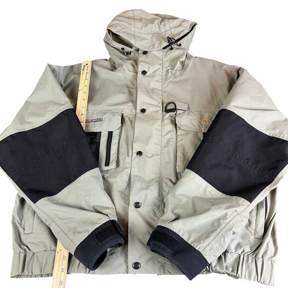 Redington Red Storm Jacket Men Size XL Green Waterproof Outdoor Hooded Rain Coat - Picture 9 of 13